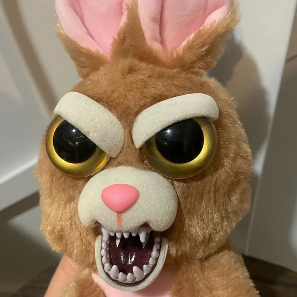 Feisty Pets 10" Plush Vicky Plush Stuffed Vicious Bunny - Growl - Picture 8 of 8